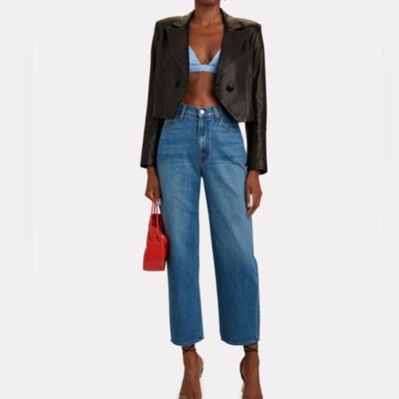 Mother Snacks Denim Jeans Womens Size 28 Blue HW Double Stacked Ankle Retro - Picture 3 of 5